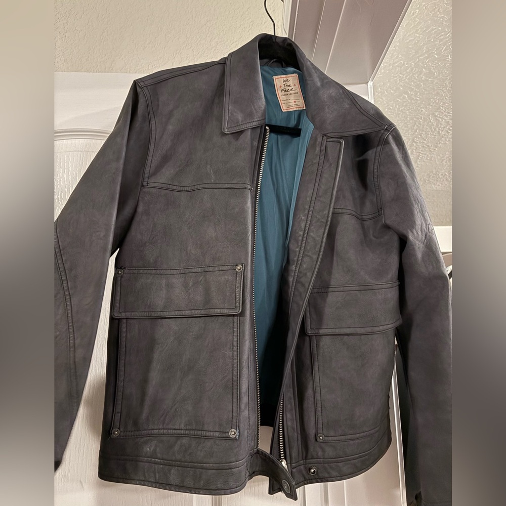 Free people blaire vegan leather jacket medium